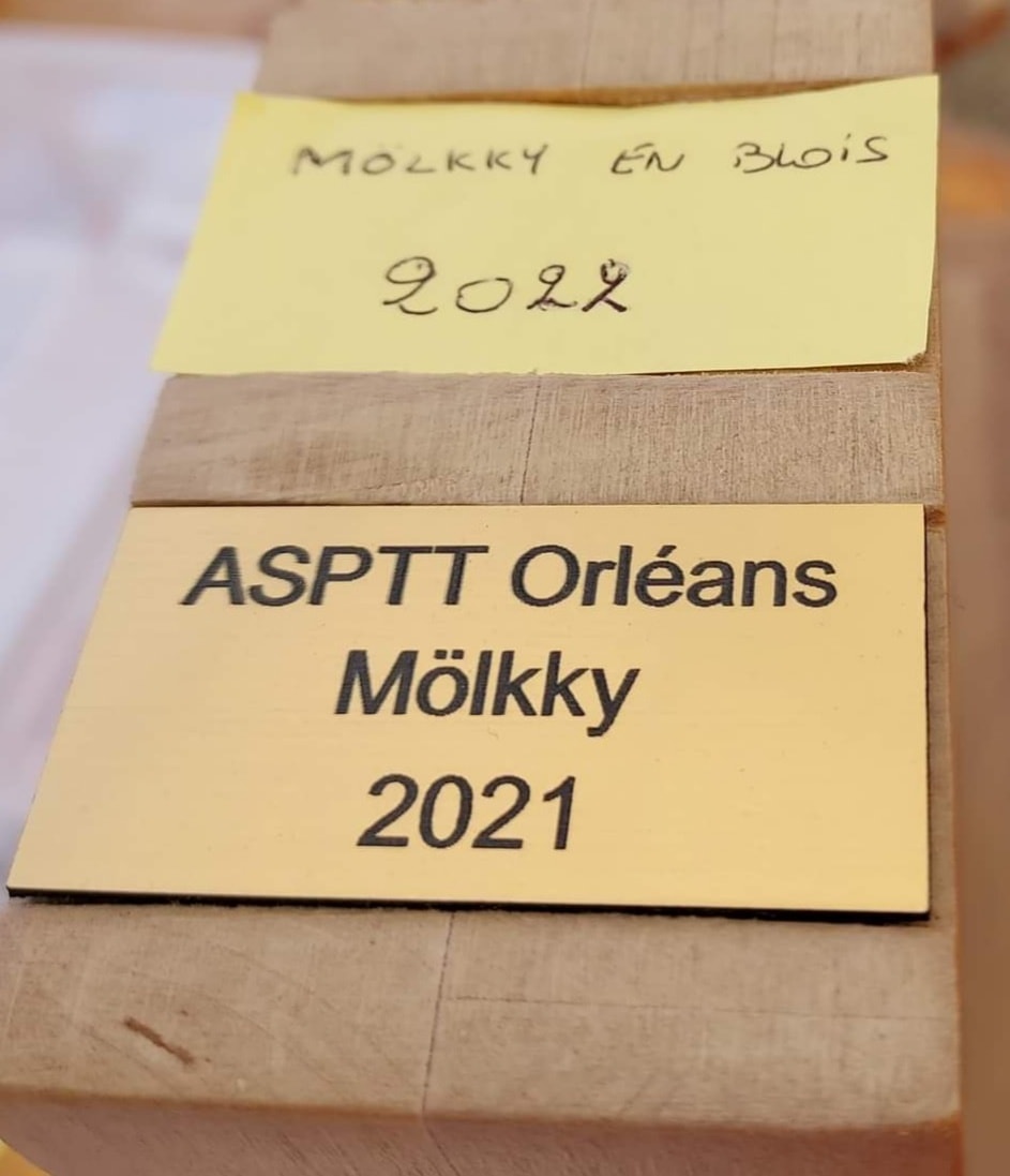 Interclubs 2022 - plaque Mölkky en Blois